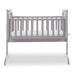 Obaby Sophie Swinging Crib - White, side view, showing the crib with the foam mattress