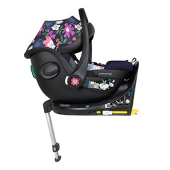 Cosatto Acorn i-Size Car Seat - Dalloway - showing car seat fixed to the  included ISOFIX base