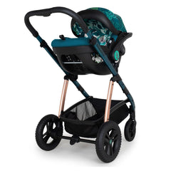 Cosatto Acorn i-Size Car Seat - Midnight Jungle - fitted onto the pushchair`s chassis