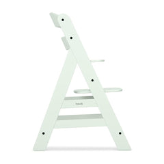 Hauck Alpha+B Wooden Highchair (Mint) - showing the highchair from the side