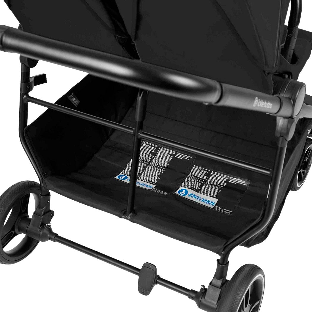 Ickle Bubba Altair Double Stroller - Black - storage basket