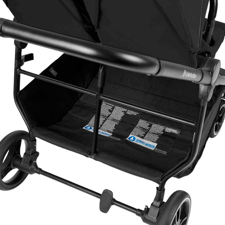 Ickle Bubba Altair Double Stroller - Black - storage basket