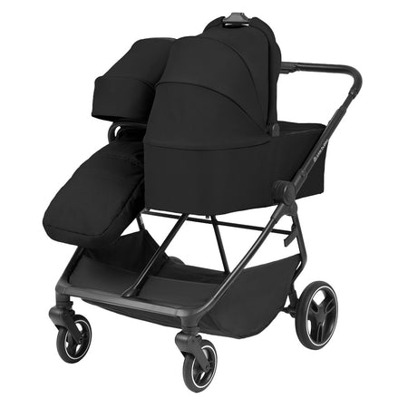 Ickle Bubba Altair Growing Families Pram Pushchair - Black - with one carrycot and one seat unit
