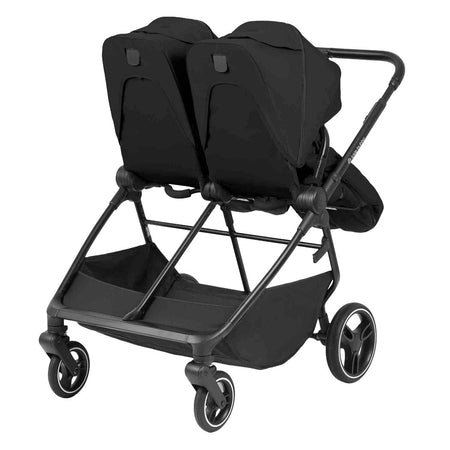 Ickle Bubba Altair Double Stroller - Black - rear view