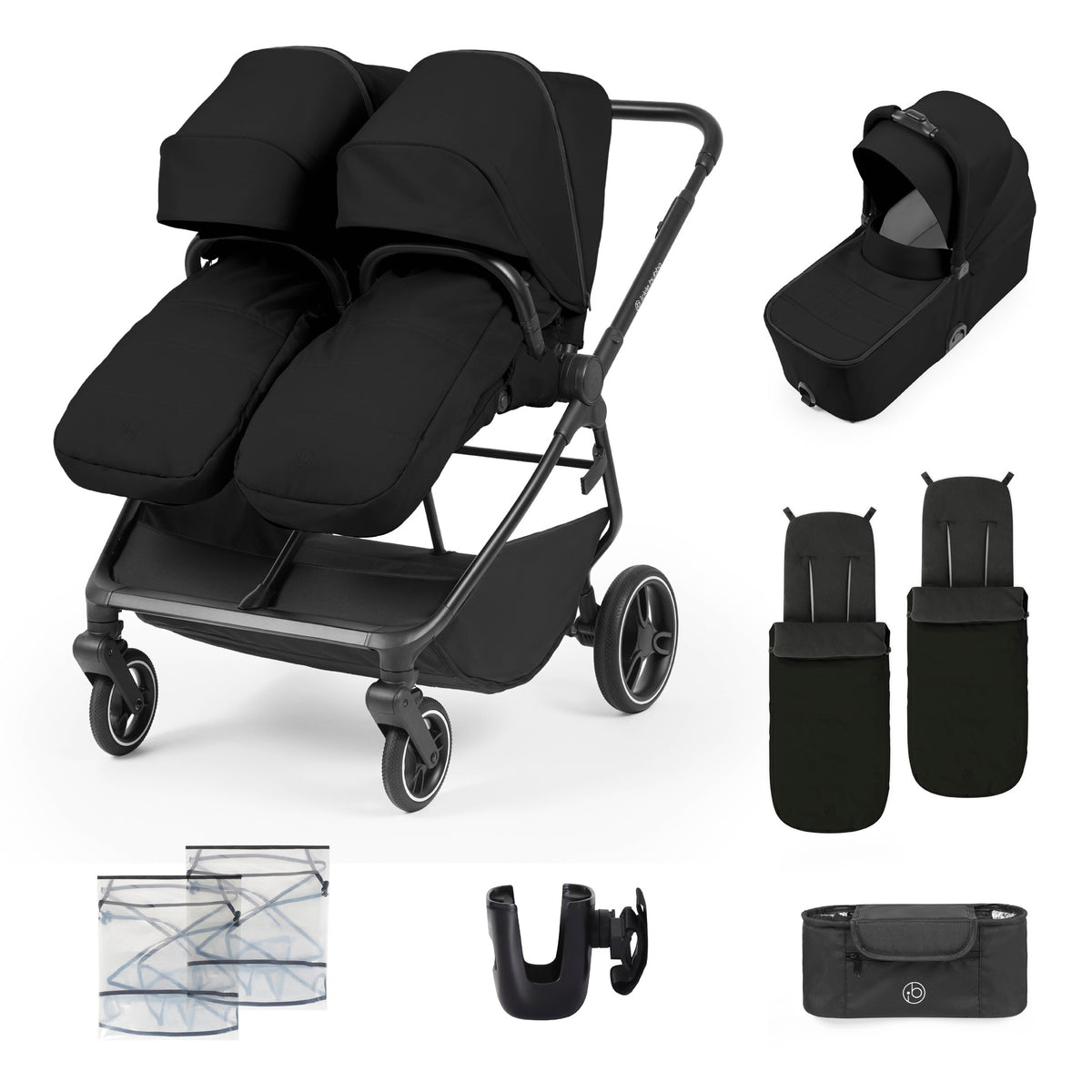 Ickle Bubba Altair Growing Families Pram Pushchair - Black - included items