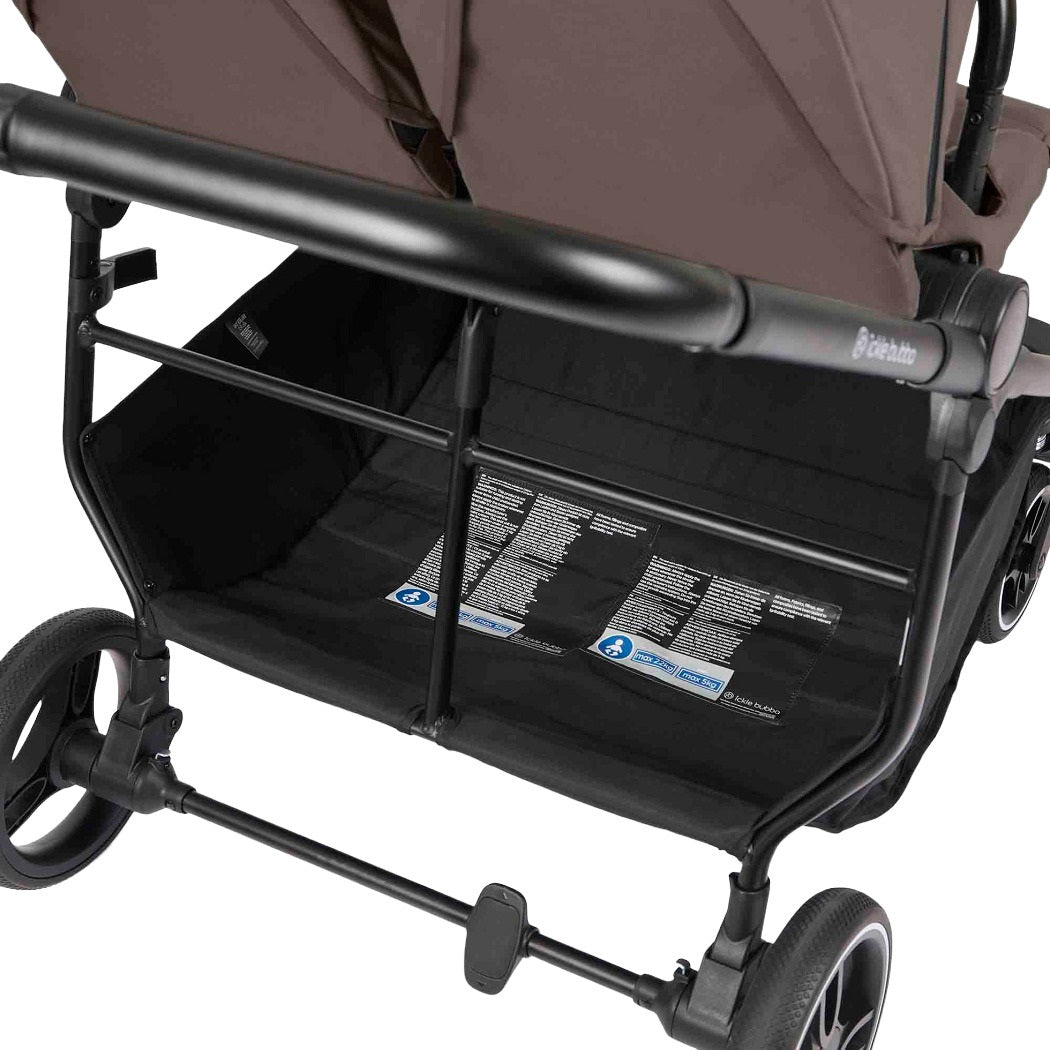 Ickle Bubba Altair Double Stroller - Mink - storage basket