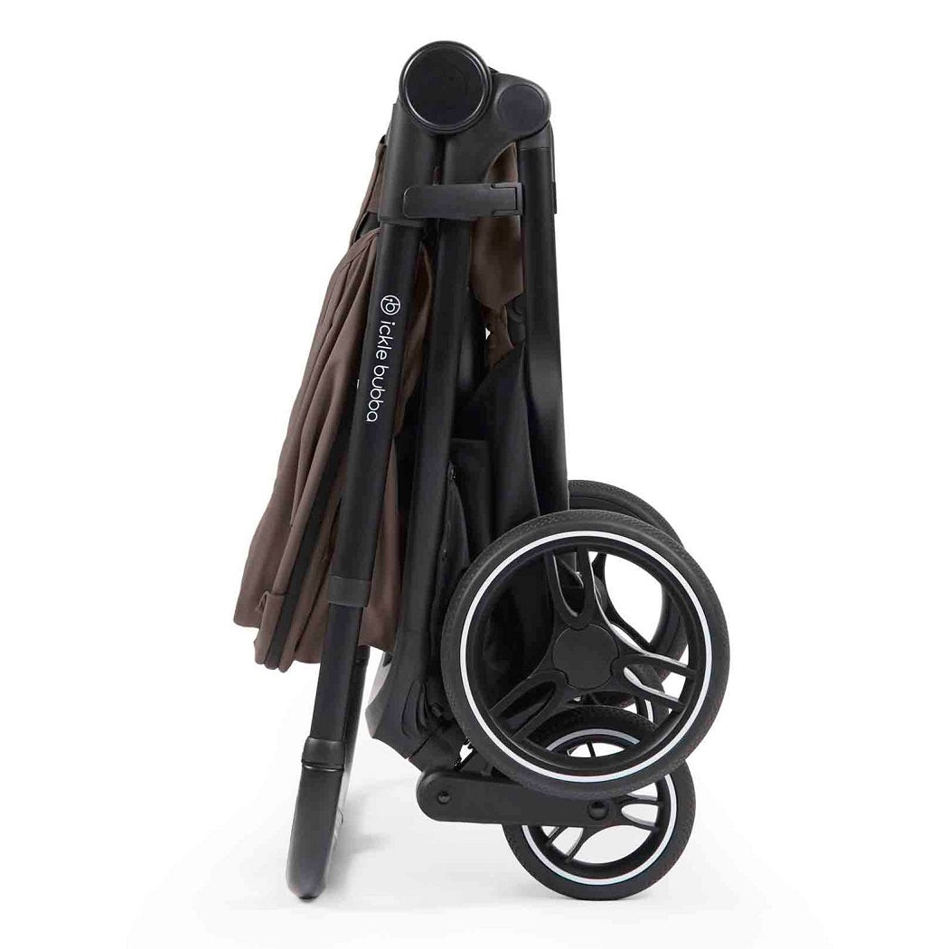 Ickle Bubba Altair Double Stroller - Mink - folded