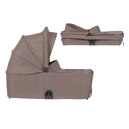 Ickle Bubba Altair Carrycot - Mink - showing the carrycot folded and unfolded