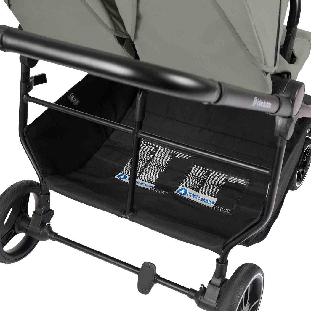 Ickle Bubba Altair Double Stroller - Laurel Green - storage basket