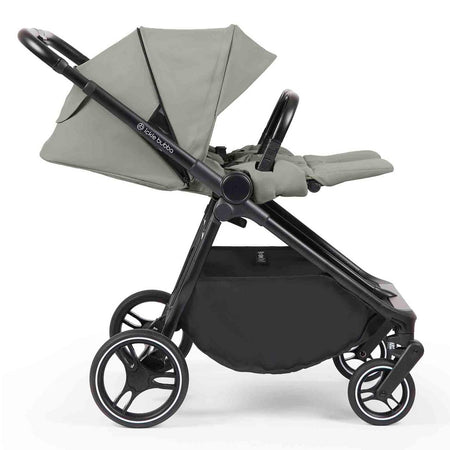 Ickle Bubba Altair Double Stroller - Laurel Green - forward-facing and fully reclined