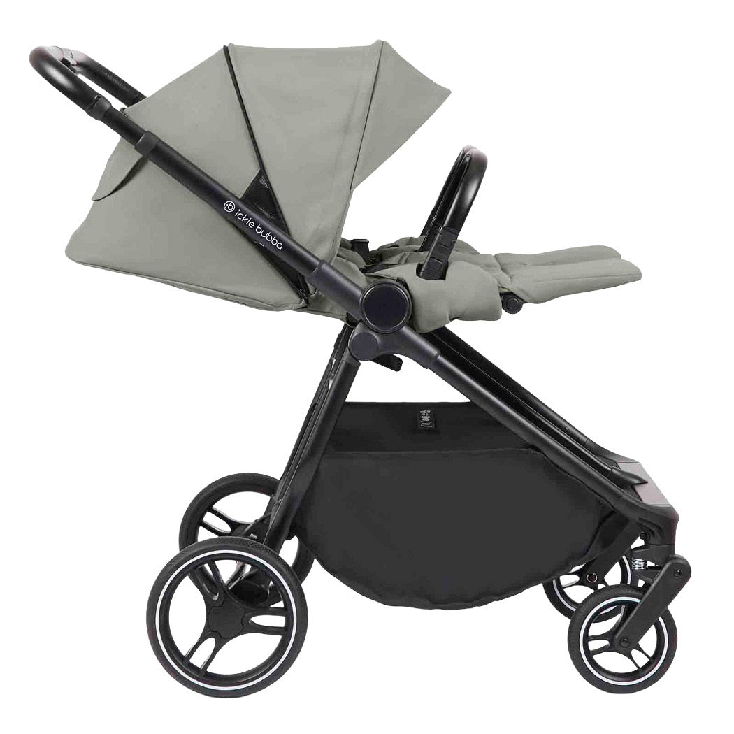 Ickle Bubba Altair Growing Families Pushchair - Laurel Green - forward-facing and fully reclined