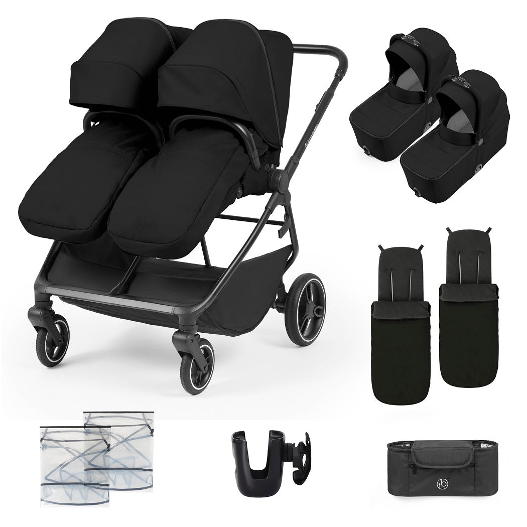 Ickle Bubba Altair Twin Pram Pushchair - Black - included items