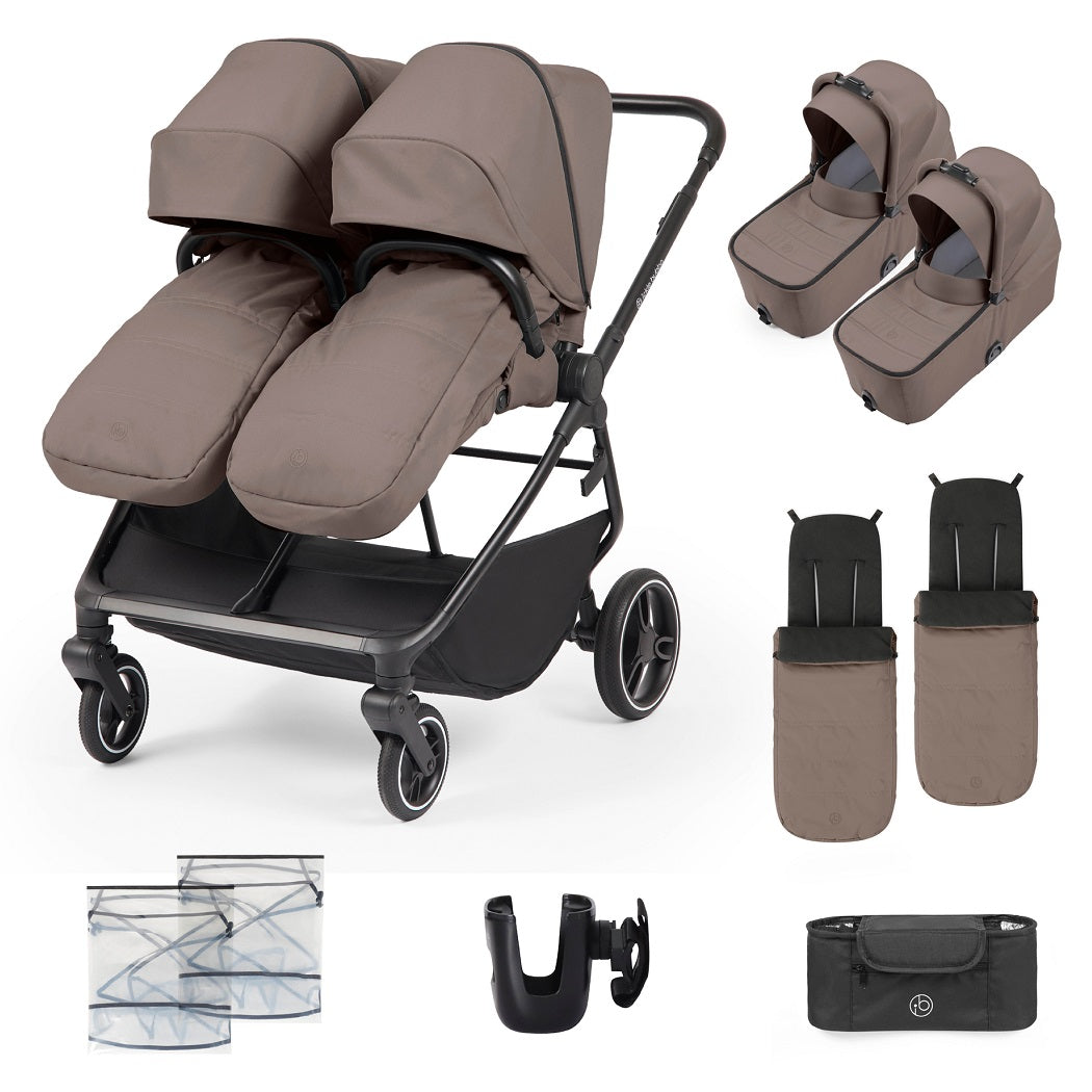 Ickle Bubba Altair Twin Pram Pushchair - Mink - included items