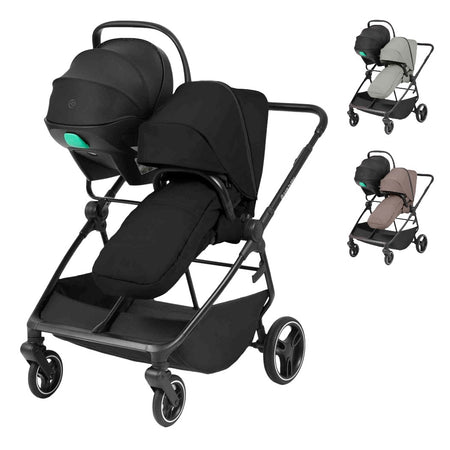 Ickle Bubba Altair Growing Families 13 Piece Travel System - Black, Laurel Green and Mink