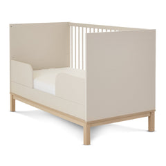Obaby Astrid Cot Bed - 140x70cm Satin - showing the junior bed with the safety rails