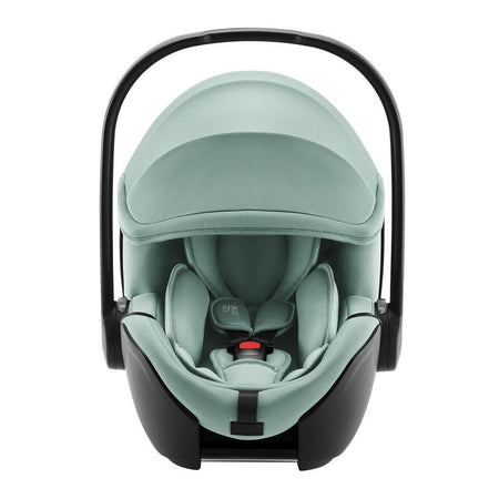 Britax Baby-Safe PRO i-Size Car Seat - Jade Green - front view, with newborn insert