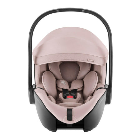Britax Baby-Safe PRO i-Size Car Seat - Dusty Rose - front view, with newborn insert