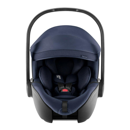 Britax Baby-Safe PRO i-Size Car Seat - Night Blue - front view, with newborn insert
