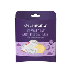 ClevaMama Replacement BABY Pillow Case Cover (Yellow Multi) - showing the pillow case in its packaging
