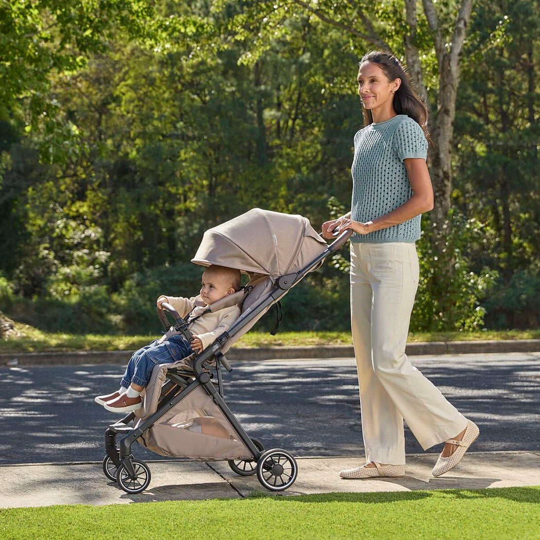 Britax Tira Lightweight Stroller - Teak - lifestyle image