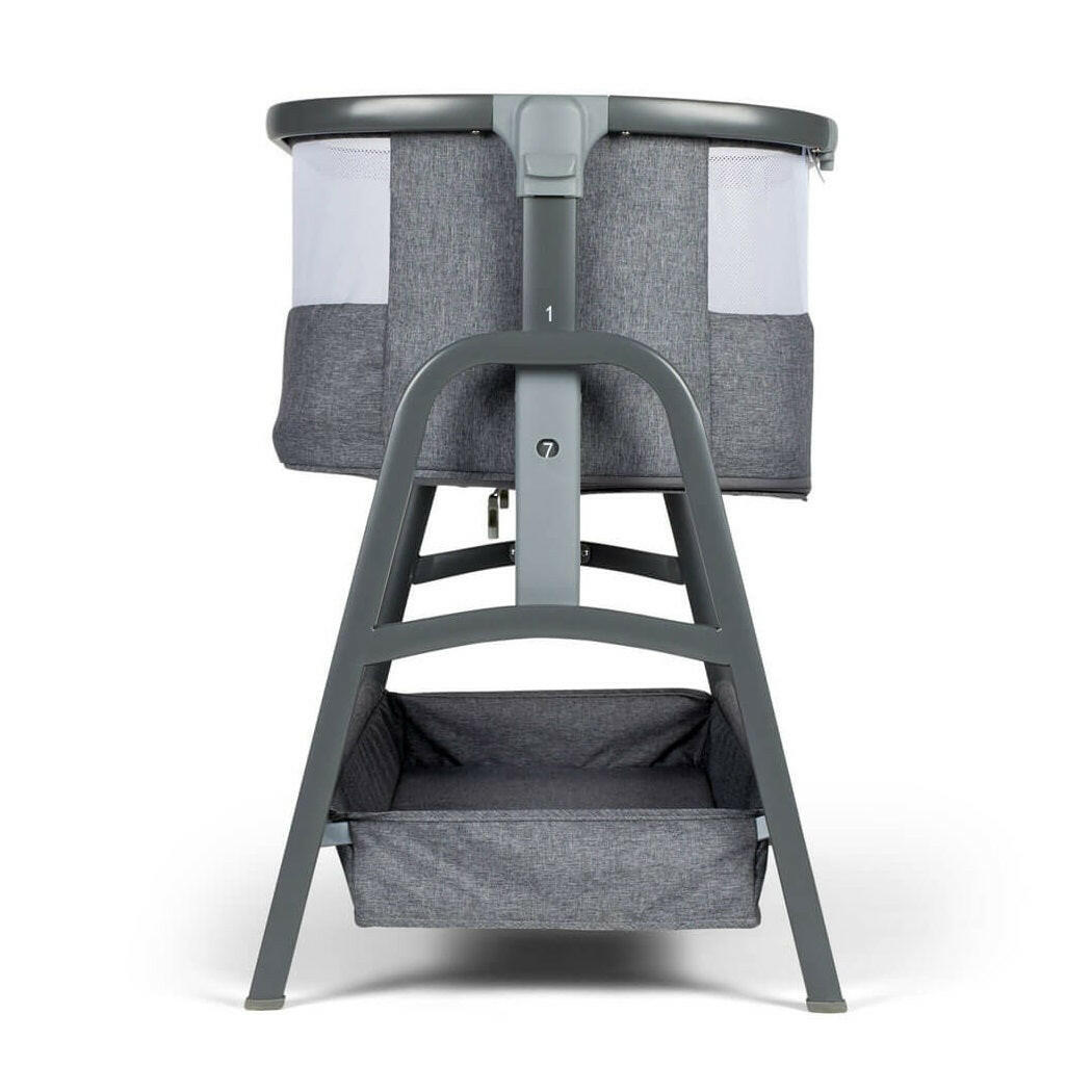 Ickle Bubba Bubba&Me Bedside Crib Space Grey height adjust