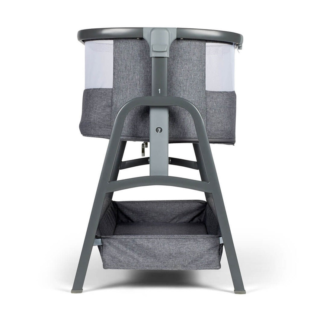 Ickle Bubba Bubba&Me Bedside Crib Space Grey height adjust