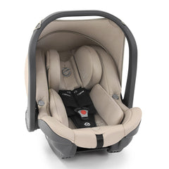 BabyStyle Oyster 3 Champagne ESSENTIAL Bundle (Creme Brulee) - showing the included matching Oyster Capsule Infant Car Seat