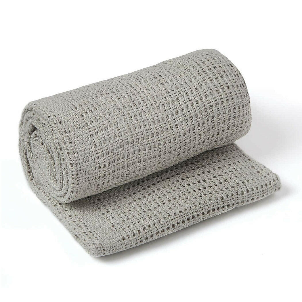 Clair De Lune Cellular Pram Blanket - Grey