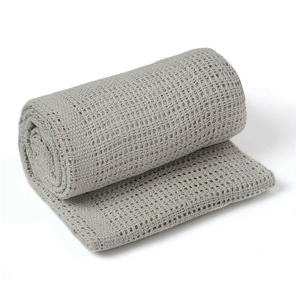 Clair De Lune Cellular Pram Blanket - Grey