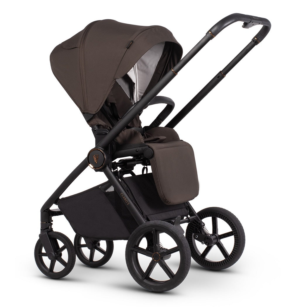Venicci Claro 2 pushchair in parent-facing mode in Chocolate