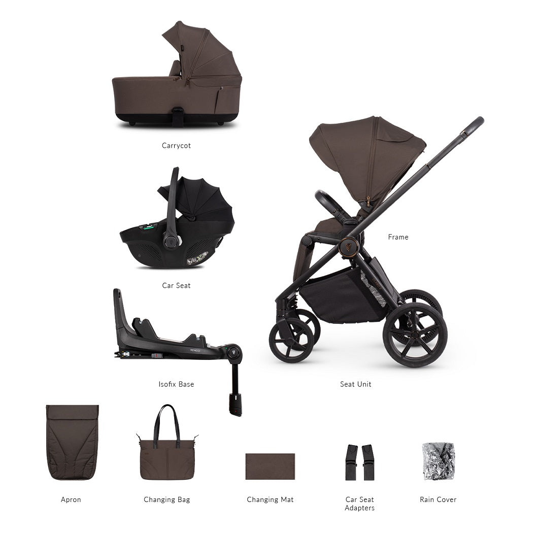 Venicci Claro 2 Luxury Bundle 4in1 - Chocolate - included items