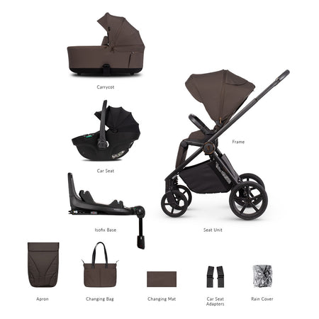 Venicci Claro 2 Luxury Bundle 4in1 - Chocolate - included items
