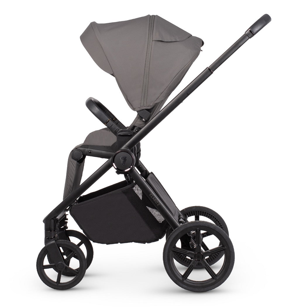 Venicci Claro 2 pushchair side view in forward-facing mode in Fog