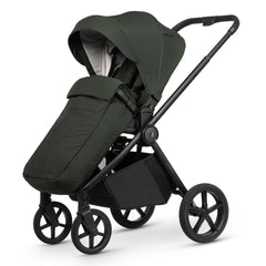 Venicci Claro 2 pushchair in forward-facing mode with apron in Forest