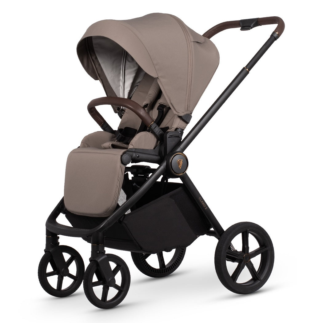 Venicci Claro 2 pushchair in forward-facing mode in Almond