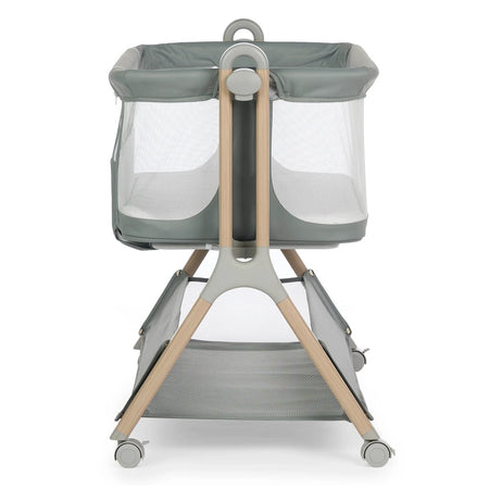 Obaby Cloud Bedside Crib - Sage - end view