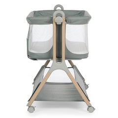 Obaby Cloud Bedside Crib - Sage - end view