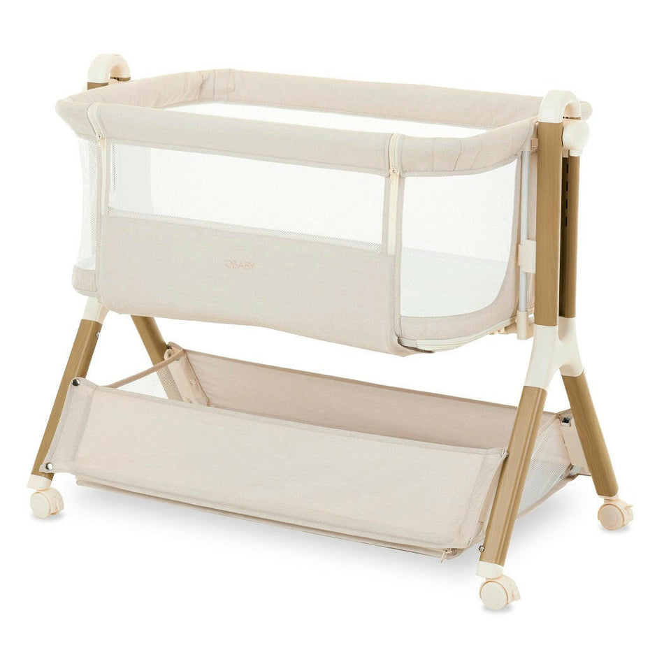 Obaby Cloud Bedside Crib - Oatmeal