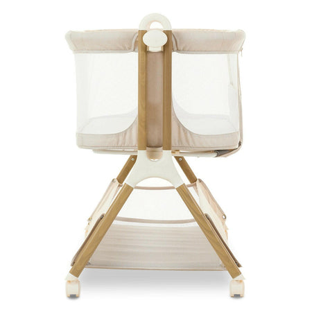 Obaby Cloud Bedside Crib - Oatmeal - side end view