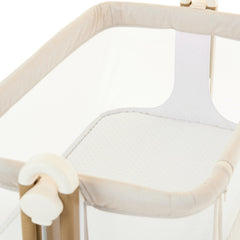 Obaby Cloud Bedside Crib - Oatmeal - mattress