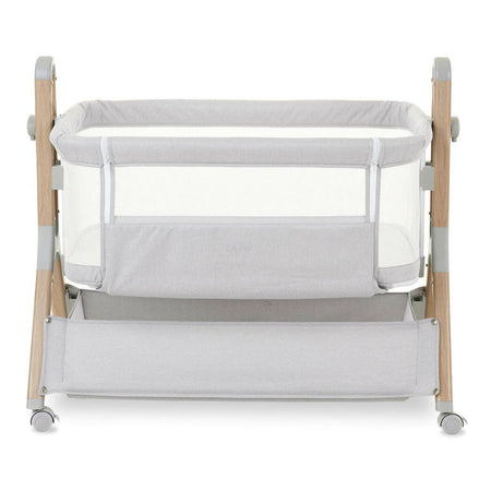 Obaby Cloud Bedside Crib - Grey - front view