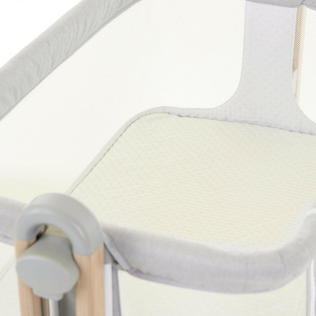 Obaby Cloud Bedside Crib - Grey - mattress