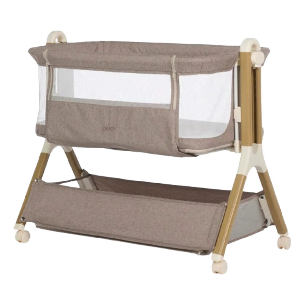 Obaby Cloud Bedside Crib - Nutmeg