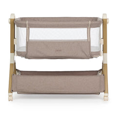 Obaby Cloud Bedside Crib - Nutmeg - front view