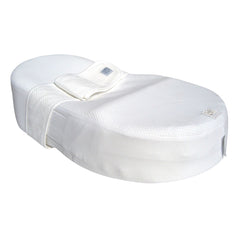 Red Castle Cocoonababy® Pod Support Nest (White/Grey) - showing the Cocoonababy with its included protective tummy band