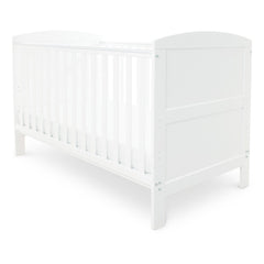 Ickle Bubba Coleby Classic Cot Bed - White - front view (mattress not included, available separately)
