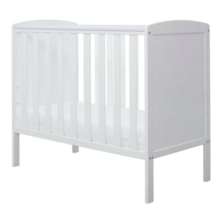 Ickle Bubba Coleby Space Saver Cot - White - quarter view (mattress not included, available separately)