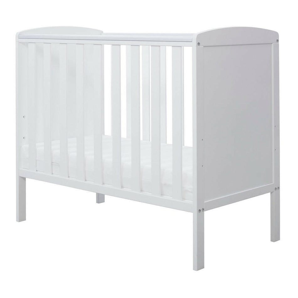 Ickle Bubba Coleby Space Saver Cot - White - quarter view (mattress not included, available separately)