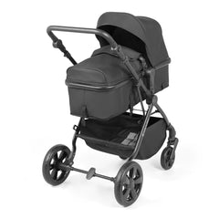 Ickle Bubba Comet 3-in-1 Travel System (Black) - showing the chassis and carrycot together as the pram