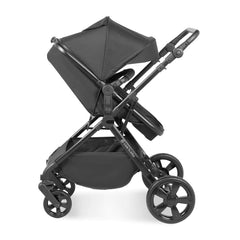 Ickle Bubba Comet 3-in-1 Travel System (Black) - showing the chassis and seat unit together as the pushchair in parent-facing mode
